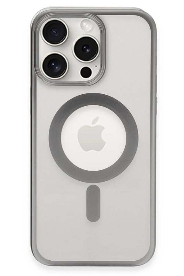 İphone 15 Pro Kılıf Erozi̇ Magsafe Kapak - Gümüş - Dropx6501-3697