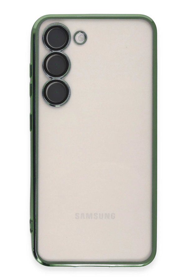 Samsung Galaxy S23 Kılıf Lensli̇ Si̇li̇kon - Yeşi̇l - Dropx4795-4838
