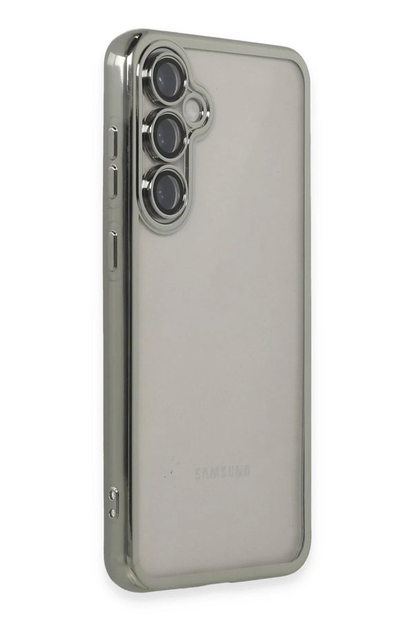 Samsung Galaxy S23 Fe Kılıf Lensli̇ Si̇li̇kon - Gümüş - Dropx5267-5924