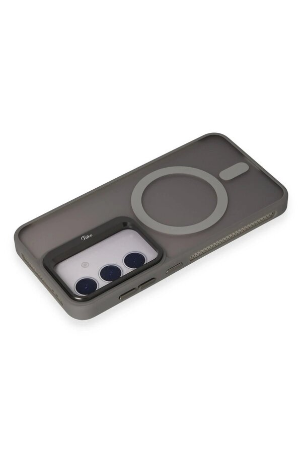 Samsung Galaxy S24 Flet Lens Magsafe Kapak - Gri̇ - Dropx1012-1683
