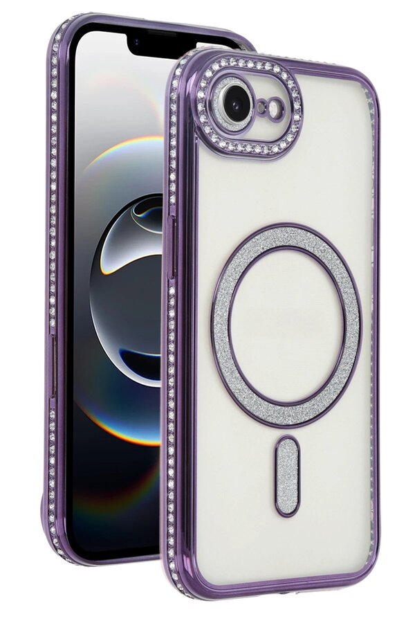 Apple İphone 16E Joke Si̇mli̇ Magneti̇csafe Kılıf - Deri̇n Mor - Dropx2032-3291