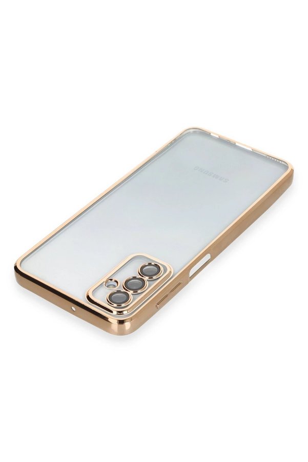 Samsung Galaxy M23 Kılıf Lensli̇ Si̇li̇kon - Gold - Dropx3589-6637