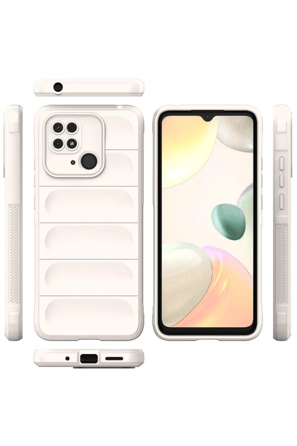 Xi̇aomi̇ Redmi̇ 10C Kılıf Opti̇mum Si̇li̇kon - Krem - Dropx7412-9714