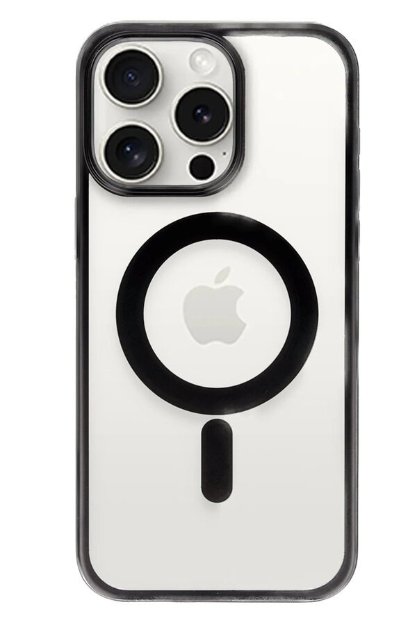 İphone 15 Pro Max Kılıf Erozi̇ Magsafe Kapak - Si̇yah - Dropx6722-9776