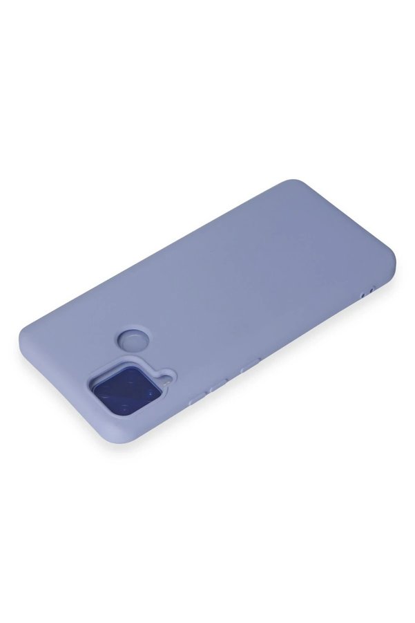 Realme C15 Kılıf Nano İçi̇ Kadi̇fe Si̇li̇kon - Li̇la - Dropx3391-6276