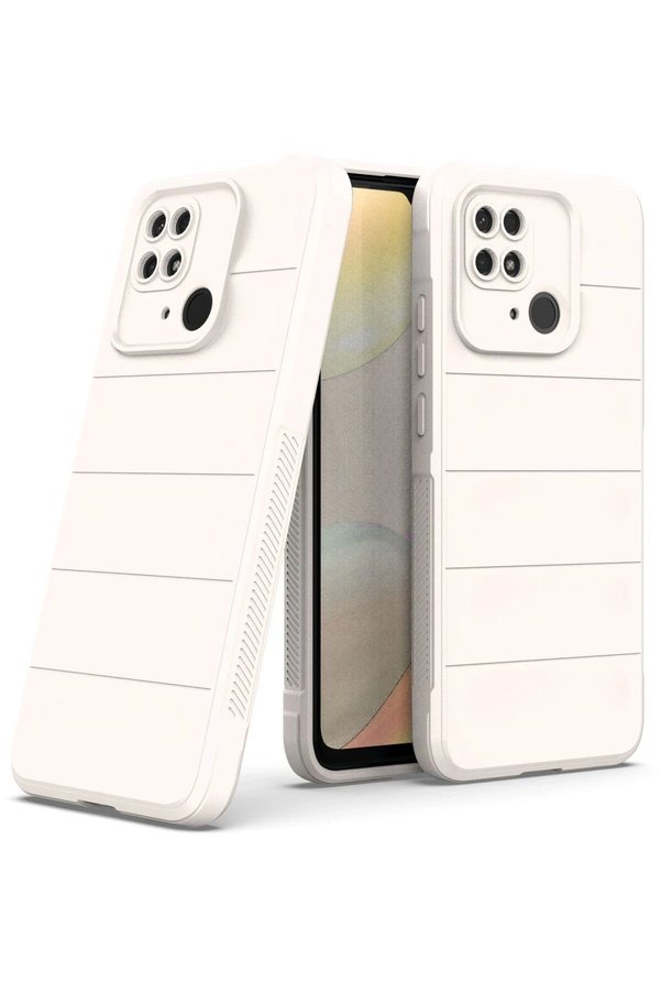 Xi̇aomi̇ Redmi̇ 10C Kılıf Opti̇mum Si̇li̇kon - Krem - Dropx7412-9714