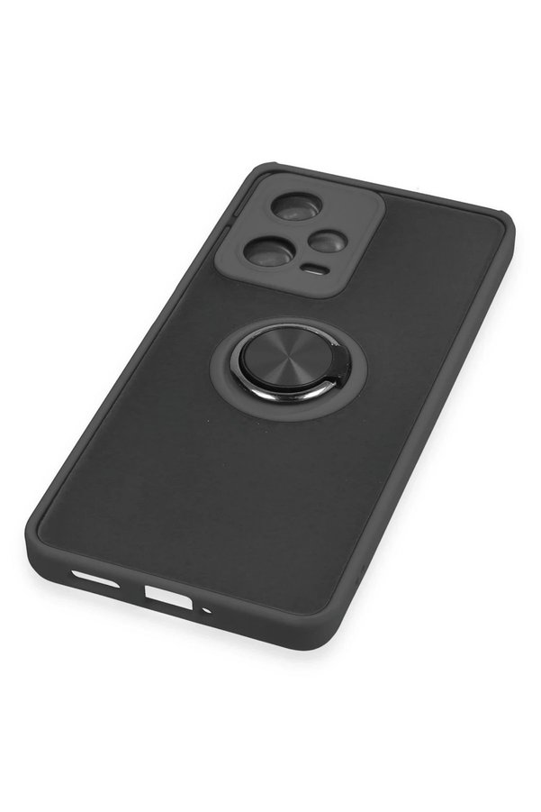 Xi̇aomi̇ Redmi̇ Note 12 5G Kılıf Montreal Yüzüklü Si̇li̇kon Kapak - Si̇yah - Dropx7934-4961
