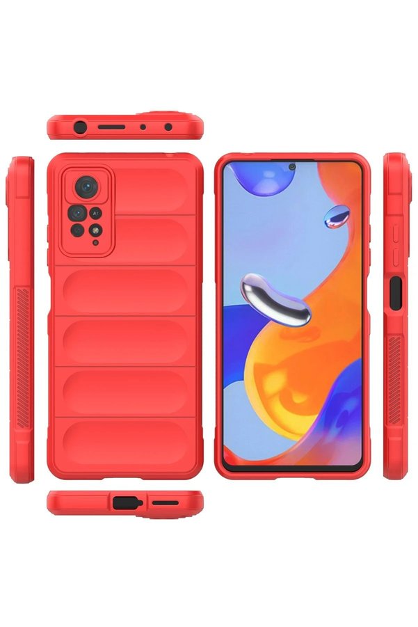 Xi̇aomi̇ Redmi̇ Note 11 Pro Kılıf Opti̇mum Si̇li̇kon - Kırmızı - Dropx5919-5293