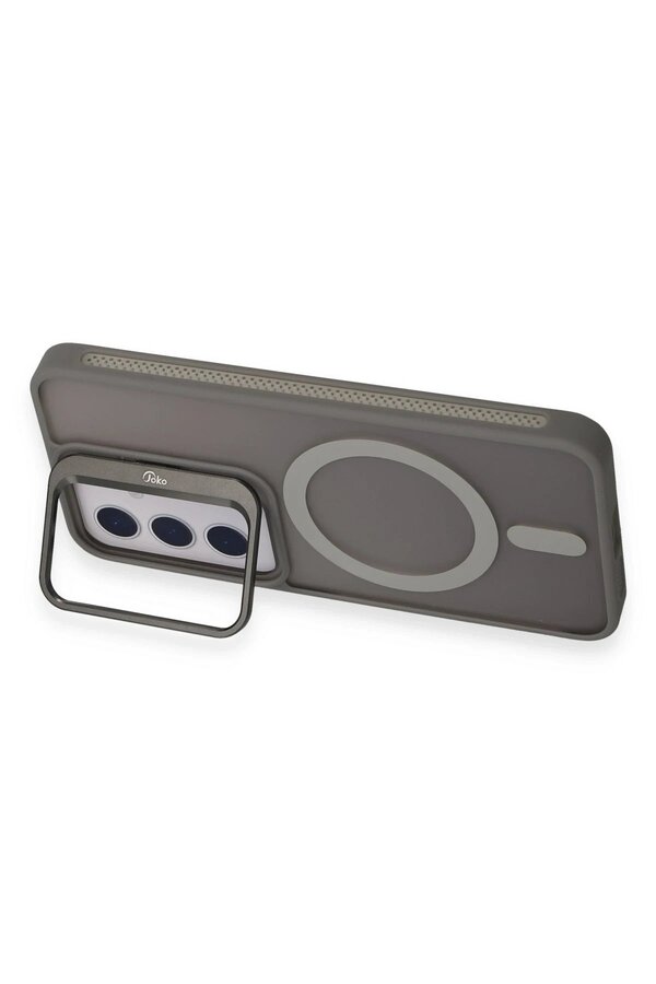 Samsung Galaxy S24 Flet Lens Magsafe Kapak - Gri̇ - Dropx1012-1683