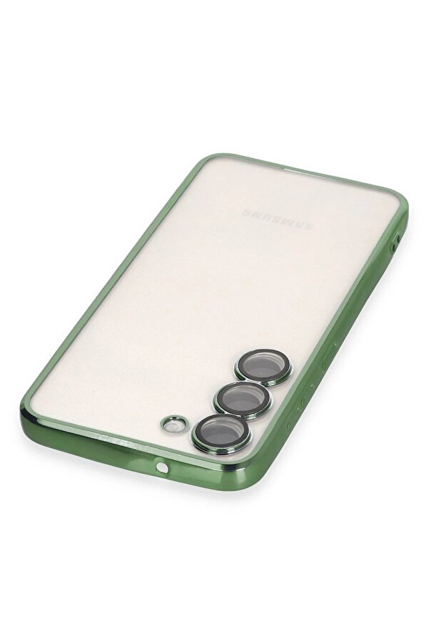 Samsung Galaxy S23 Kılıf Lensli̇ Si̇li̇kon - Yeşi̇l - Dropx4795-4838