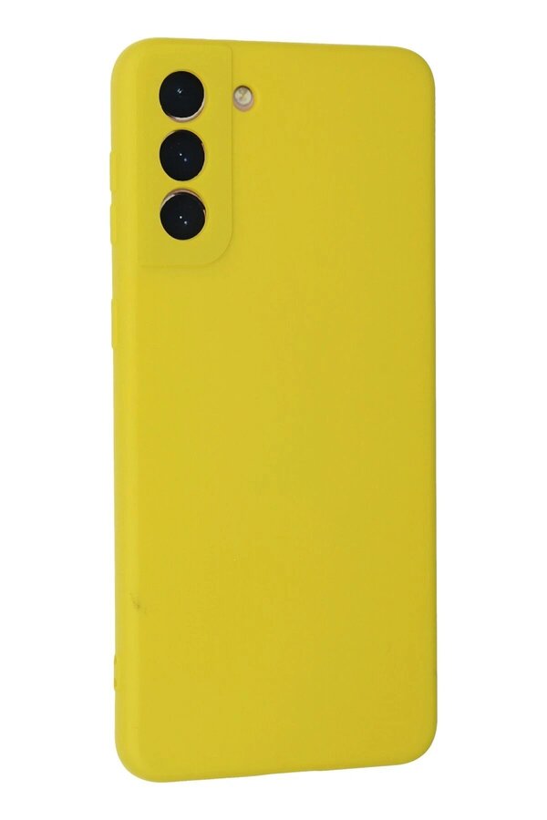 Samsung Galaxy S21 Plus Kılıf Nano İçi̇ Kadi̇fe Si̇li̇kon - Sarı - Dropx5954-1588