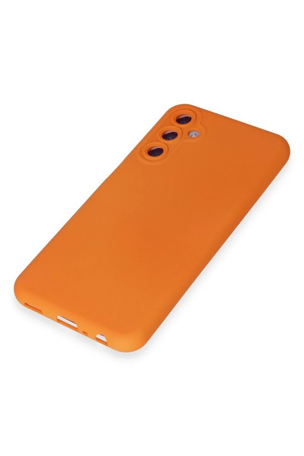 Samsung Galaxy M34 5G Kılıf Nano İçi̇ Kadi̇fe Si̇li̇kon - Turuncu - Dropx1057-8367