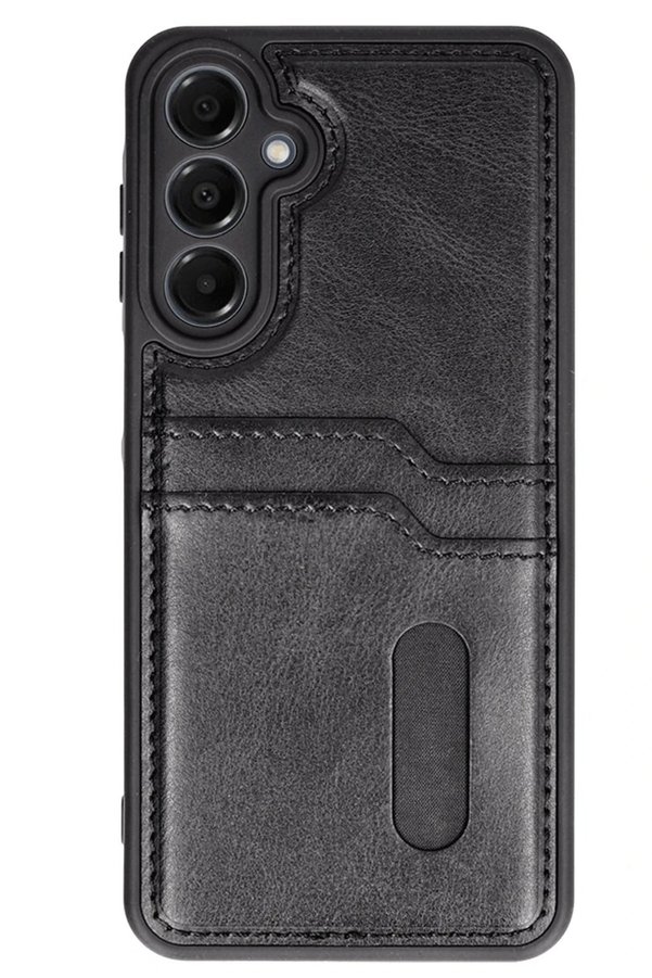 Samsung Galaxy A15 4G Kılıf Sara Kartvi̇zi̇tli̇ Deri̇ Kılıf - Si̇yah - Dropx4399-6810