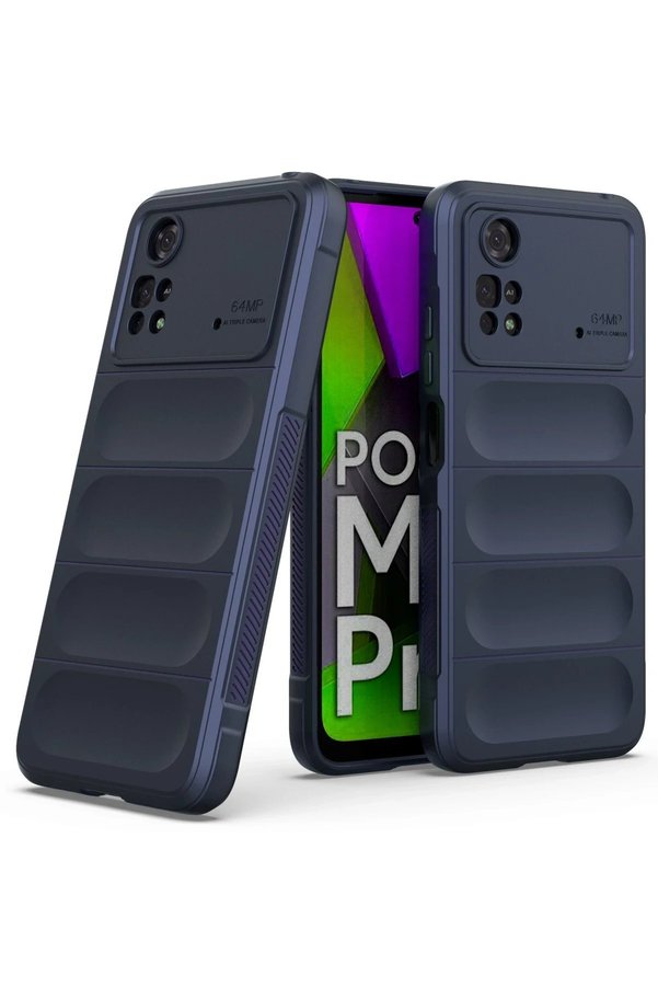 Xi̇aomi̇ Poco M4 Pro 4G Kılıf Opti̇mum Si̇li̇kon - Laci̇vert - Dropx7734-8959