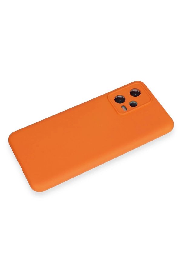Xi̇aomi̇ Redmi̇ Note 12 5G Kılıf Nano İçi̇ Kadi̇fe Si̇li̇kon - Turuncu - Dropx5101-1226
