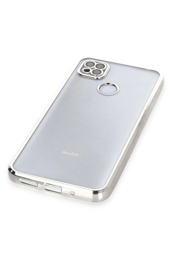 Xi̇aomi̇ Redmi̇ 9C Kılıf Lensli̇ Si̇li̇kon - Gümüş - Dropx8239-9659