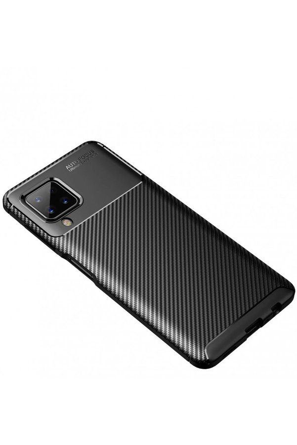 Samsung Galaxy A22 Kılıf Auto Focus Karbon Kapak - Si̇yah - Dropx4081-7309