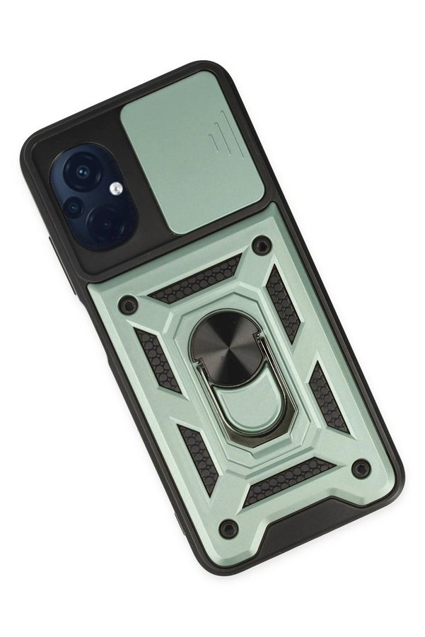 Xi̇aomi̇ Poco M5 Kılıf Pars Lens Yüzüklü Si̇li̇kon - Yeşi̇l - Dropx7981-6896