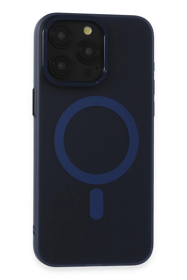 CepteToptan iPhone 15 Pro Max Kılıf Lodos Magneticsafe Mat Kapak - Mavi - DROPX3070-7750