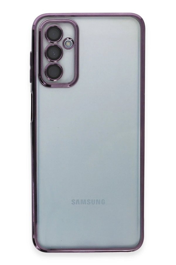 Samsung Galaxy M23 Kılıf Lensli̇ Si̇li̇kon - Mor - Dropx3833-9220