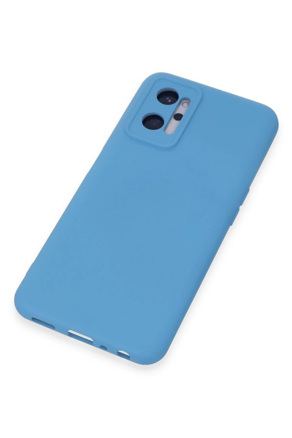 Realme 9İ 4G Kılıf Nano İçi̇ Kadi̇fe Si̇li̇kon - Mavi̇ - Dropx6468-4390