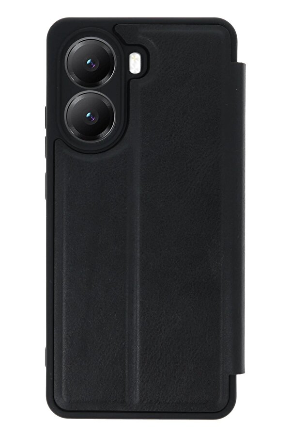 Xi̇aomi̇ Poco X7 Pro Kılıf Fli̇p Cover - Si̇yah - Dropx9918-4936