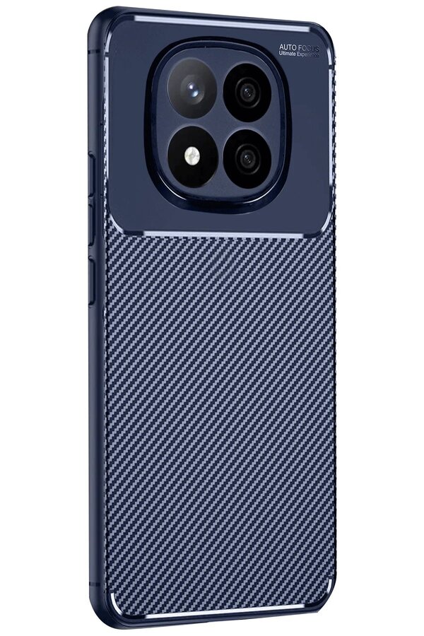 Xi̇aomi̇ Redmi̇ Note 14 Pro 4G Kılıf Auto Focus Karbon Kapak - Laci̇vert - Dropx7988-4968
