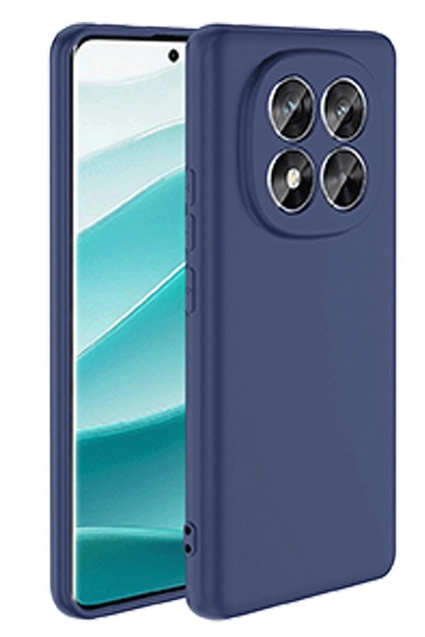Xi̇aomi̇ Redmi̇ Note 14 Pro 5G Kılıf Nano İçi̇ Kadi̇fe Si̇li̇kon - Laci̇vert - Dropx2902-1463
