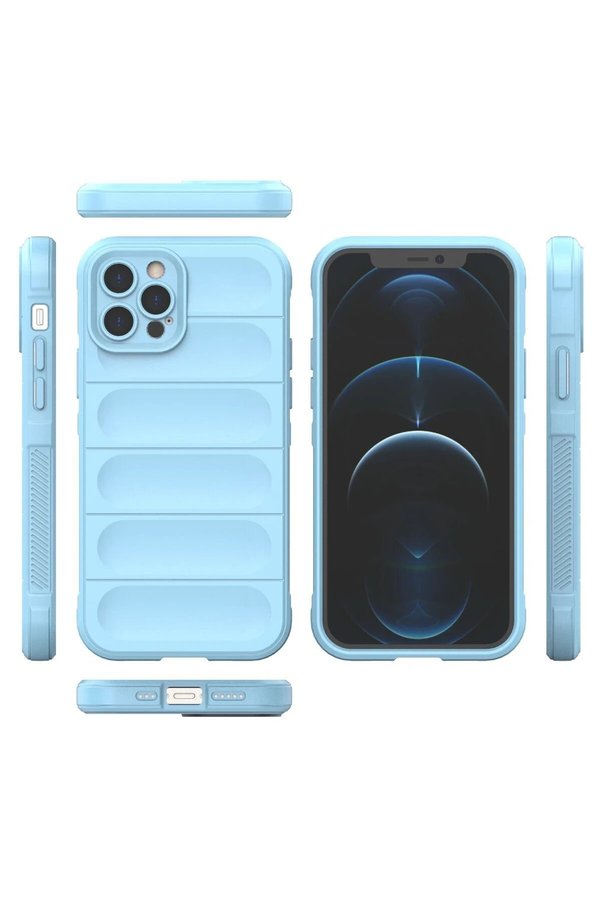 İphone 12 Pro Kılıf Opti̇mum Si̇li̇kon - Sky Blue - Dropx6970-7976