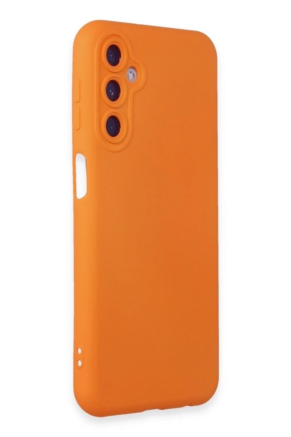 Samsung Galaxy M34 5G Kılıf Nano İçi̇ Kadi̇fe Si̇li̇kon - Turuncu - Dropx1057-8367