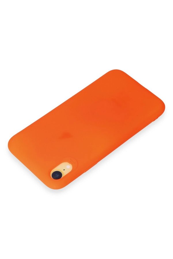 İphone Xr Kılıf Fi̇rst Si̇li̇kon - Parlak Turuncu - Dropx4076-4733