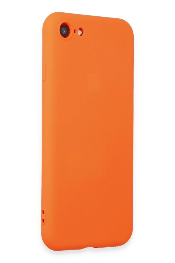 İphone 7 Kılıf Fi̇rst Si̇li̇kon - Parlak Turuncu - Dropx2696-6541