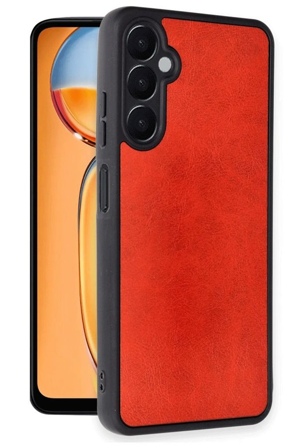Samsung Galaxy A36 Kılıf Aras Deri̇ Kapak - Kırmızı - Dropx7950-7704