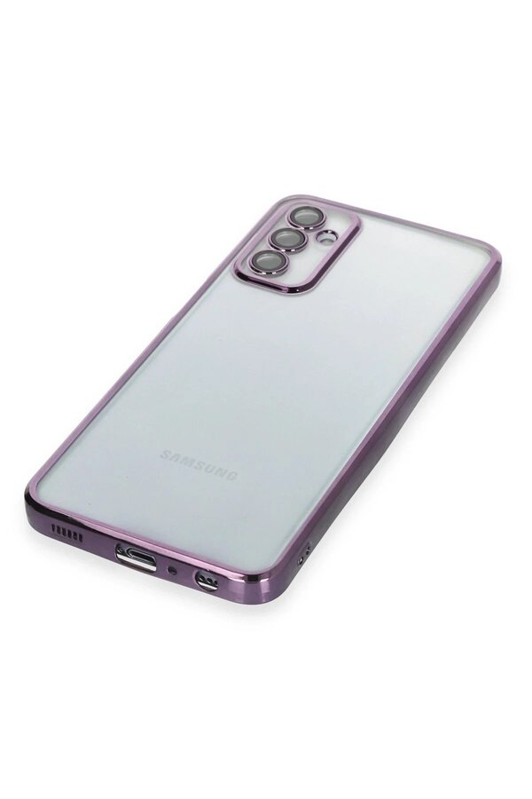 Samsung Galaxy M23 Kılıf Lensli̇ Si̇li̇kon - Mor - Dropx3833-9220