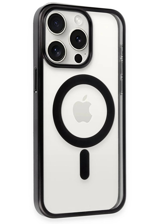 İphone 15 Pro Max Kılıf Erozi̇ Magsafe Kapak - Si̇yah - Dropx6722-9776
