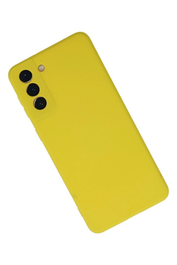 Samsung Galaxy S21 Plus Kılıf Nano İçi̇ Kadi̇fe Si̇li̇kon - Sarı - Dropx5954-1588