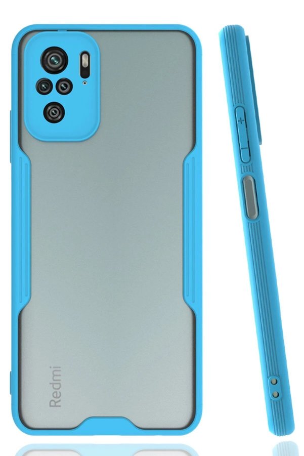 CepteToptan Xiaomi Redmi Note 10 Kılıf Platin Silikon - Mavi - DROPX6126-9022