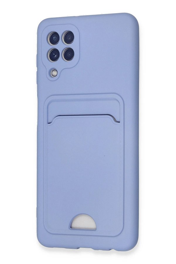 Samsung Galaxy A22 Kılıf Kelvi̇n Kartvi̇zi̇tli̇ Si̇li̇kon - Li̇la - Dropx6220-1387