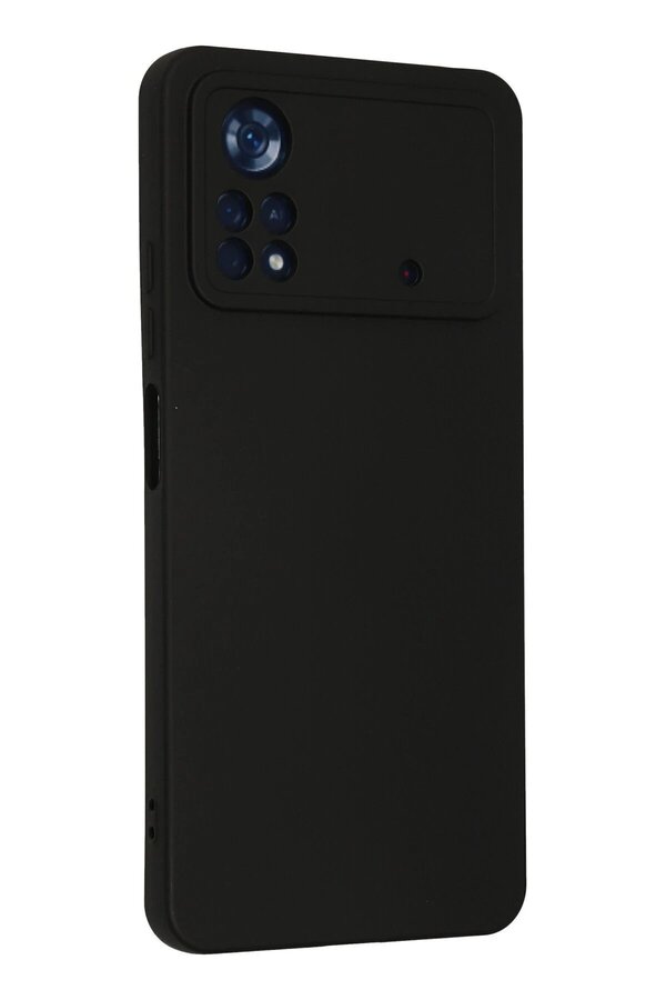 Xi̇aomi̇ Poco X4 Pro 5G Kılıf Nano İçi̇ Kadi̇fe Si̇li̇kon - Si̇yah - Dropx3552-5098