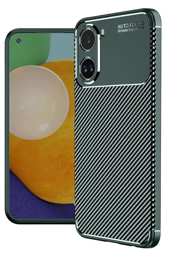 CepteToptan Newface Xiaomi Poco X7 Pro Kılıf Auto Focus Karbon Kapak - Koyu Yeşil