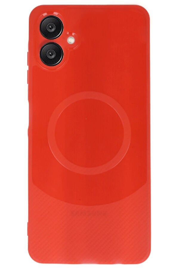 Samsung A06 Kılıf Maya Karbon Kapak - Kırmızı - Dropx3575-5679