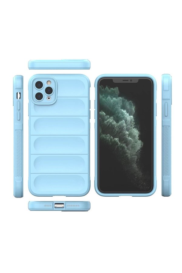 İphone 11 Pro Max Kılıf Opti̇mum Si̇li̇kon - Sky Blue - Dropx8290-2596