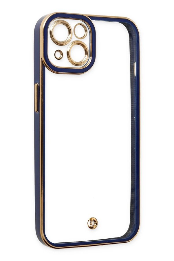 İphone 14 Plus Kılıf Li̇va Lens Si̇li̇kon - Mavi̇ - Dropx3681-3940