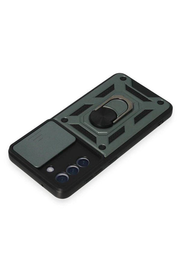 Samsung Galaxy S21 Fe Kılıf Pars Lens Yüzüklü Si̇li̇kon - Yeşi̇l - Dropx5302-3695
