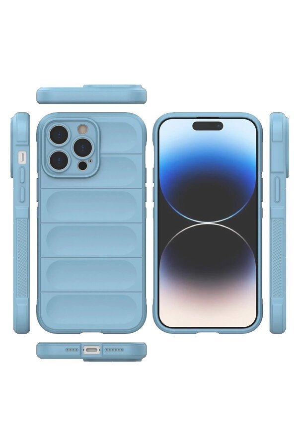 İphone 14 Pro Kılıf Opti̇mum Si̇li̇kon - Sky Blue - Dropx4237-3552