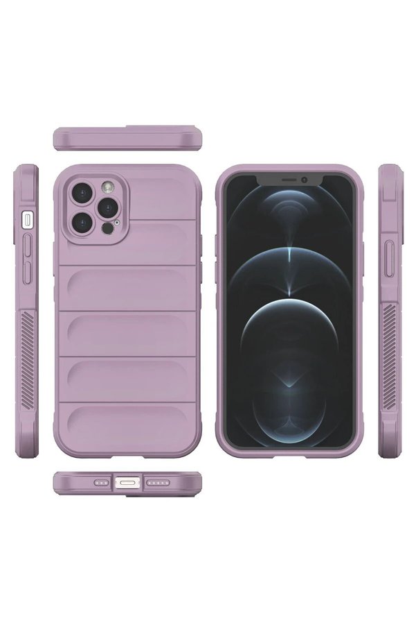 İphone 12 Pro Kılıf Opti̇mum Si̇li̇kon - Mor - Dropx1931-5299