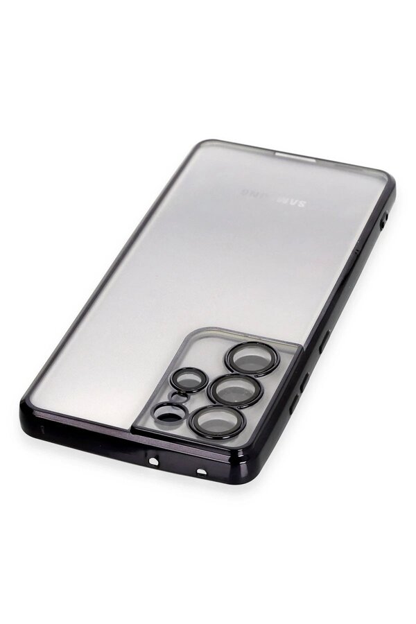 Samsung Galaxy S21 Ultra Kılıf Lensli̇ Si̇li̇kon - Si̇yah - Dropx3780-6549
