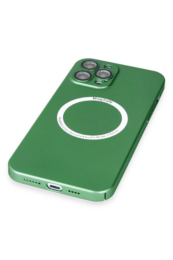 İphone 12 Pro Kılıf Jack Magneti̇csafe Lens Si̇li̇kon - Yeşi̇l - Dropx9444-8273