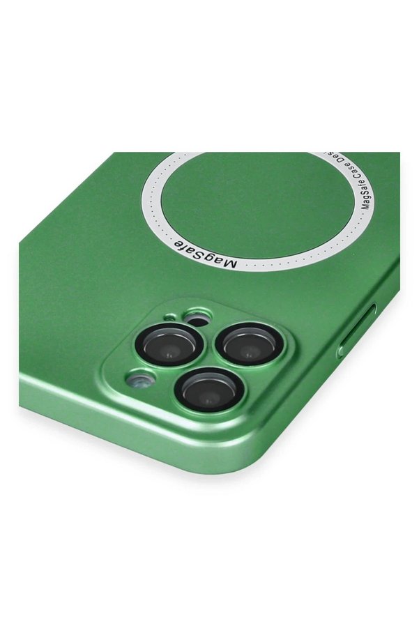 İphone 12 Pro Kılıf Jack Magneti̇csafe Lens Si̇li̇kon - Yeşi̇l - Dropx9444-8273