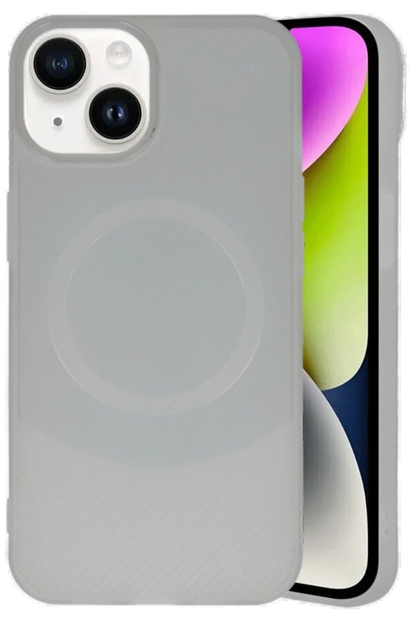 İphone 14 Kılıf Maya Karbon Kapak - Gri̇ - Dropx3835-5848